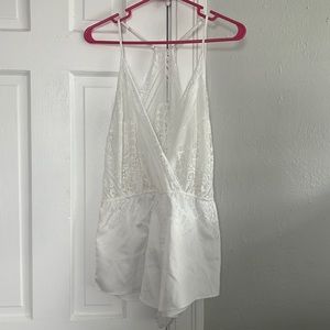 BHLDN White Lace Romper Bridal